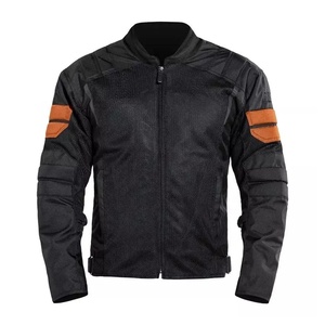 Veste de moto d'été pour hommes Armure approuvée CE Panneaux en maille respirante Doublure imperméable détachable Col montant - Product Image 1
