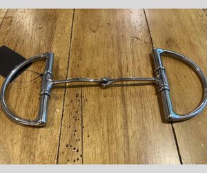 High Quality Stainless Steel Ultra <b>thin</b> Single Joint Curved Mouth Wide Hinged Dee New Design Horse Equestrian Product - Product Image 3