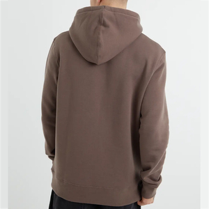 100% Cotton Blended Zipper-Up Oversized Hoodies Men Winter Solid Color <b>Block</b> Fleece Hooded Top Pocket Boys' Style - Product Image 2