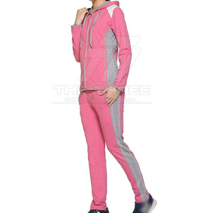 Conjuntos Deportivos Casuales de Invierno para Mujer con Capucha, Diseño Personalizado, Estampado Sólido, 100% Algodón Transpirable, Ropa de Gimnasio - Product Image 2