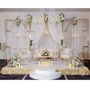 Étonnantes Panneaux Métalliques pour Scène de Réception de Mariage, Arches Métalliques Élégantes pour Salles de Fête, Toile de Fond de Mariage en Plein Air, Arche Métallique Canada - Product Image 1