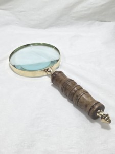 Handmade Wooden Handle Magnifying Glass Vintage Desktop Decorative Handheld Magnifier for Reading <b>Map</b> Office Decor Luxury Gift - Product Image 1