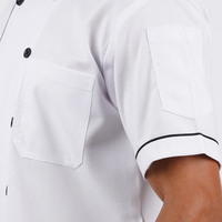 Ventes en gros de blouses de chef personnalisables, chemises imprimées à manches courtes, uniforme de responsable de restaurant, chemise de chef
