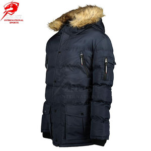 <b>Men</b> Insulated Polyester Fabric <b>Parka</b> Jackets Wind Resistant Comfortable Hooded <b>Coat</b> For <b>Winter</b> Outdoor Activities - Product Image 4