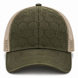 Casquette Trucker en Toile à 6 Panneaux Personnalisée par le Fabricant, Style Hip Hop Décontracté, avec Logo Brodé en Patch et Échantillon Gratuit - Product Image 1