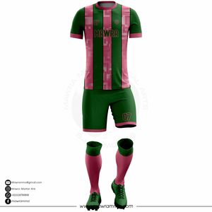 Conjunto de Camiseta de Fútbol Personalizada Mawra para Hombre, Degradado Verde Azul, Sublimada, Absorbente de Humedad, Corte Atlético, Manga Corta, Uniformes para Equipos - Product Image 5
