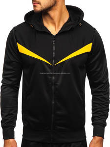 Conjunto de chándal de invierno informal de nueva moda al por mayor para hombre 2021 con capucha con cremallera y bolsillos con cremallera Multipanel para correr - Product Image 5