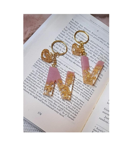 Accessoires de bijoux, porte-clés en résine, cadeau fait main, porte-clés pour couples, technique holographique en époxy scintillant, léger - Product Image 2
