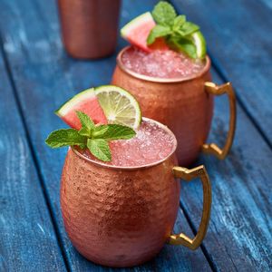 Hammered copper drink mug set glacier bloom beverage <b>cups</b> <b>reusable</b> handcrafted cocktail mugs premium durable - Product Image 6