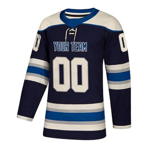 เสื้อฮอกกี้น้ำแข็งแบบสั่งทำพิเศษสำหรับผู้ชาย ไซส์พลัส พร้อมชื่อและหมายเลข ดีไซน์เฉพาะตัว ผลิตจากโพลีเอสเตอร์ 100% บริการ OEM สำหรับทีมที่ต้องการปรับแต่ง - Product Image 2