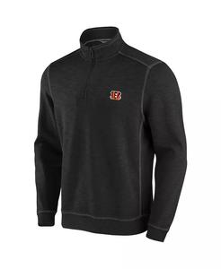 Felpa da uomo nera cininnati Bengals grande alta Tobago Bay mezza Zip - Product Image 3