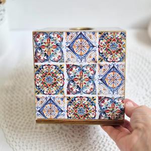 Caja de pañuelos de madera impresa a todo color, vibrante, para embalaje creativo de marca, caja de accesorios al por mayor - Product Image 6