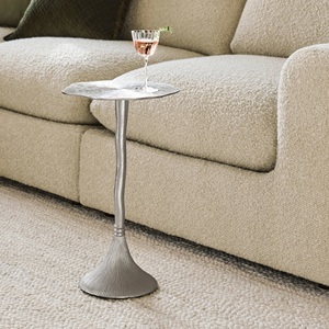 Elegant Cast Aluminum Bar <b>Table</b> Textured Round Top Sleek Pedestal Base Premium Finish Durable Build Contemporary Luxury Style - Product Image 3