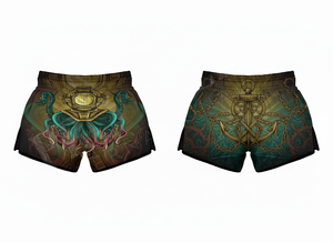 รับผลิตกางเกงมวยไทยแบบ Private Label ขายดี ราคาถูก ออกแบบเองได้ พิมพ์ลายแบบ Sublimation ผ้าซาตินโพลีเอสเตอร์ - Product Image 2