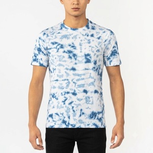 เสื้อยืดคอกลมแขนสั้นผ้าฝ้าย 180 กรัม พิมพ์ลายโลโก้ตามสั่งสำหรับผู้ชาย ทรงปกติ แห้งเร็ว ระบายอากาศดี สีน้ำเงินขาว สไตล์ลำลอง - Product Image 1