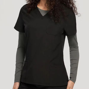 Camisetas Interiores Médicas Elásticas y Suaves para Mujer, con Estampado Digital, Cuello Alto y Logotipo, Uniformes para Enfermeras - Product Image 5