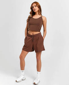 Short de motard respirant pour femme taille haute avec tissu en toile de ceinture pour l'entraînement, le yoga-Vente en gros en vrac - Product Image 3