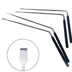 Retractor de gancho para raíz nerviosa ortopédica, mango negro de 90 y 135 grados, juego de 4 piezas, instrumentos reutilizables de acero inoxidable - Product Image 1