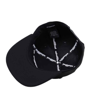 Gorra Snapback Negra PEPP Premium Ecológica |   Material reciclado transpirable, 6 paneles, ajustable, unisex, MOQ bajo, servicio OEM y ODM - Product Image 4