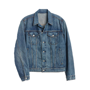 Button up 2024 Fabric Fashion Street Wear <b>Jackets</b> Pigment Washing <b>Custom</b> Men Jean <b>Denim</b> <b>Jacket</b> OEM Serviced Design - Product Image 1