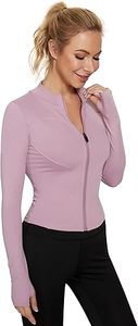 Women's Lavender Half-<b>Zip</b> Long Sleeve Yoga Top Breathable Solid Color Polyester Spandex Sportswear Skinny Fit All Seasons Stand - Product Image 5