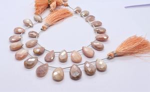 ลูกปัดมูนสโตนทรงลูกแพร์เคลือบสีพีช AAA ขนาด 9x15 ถึง 11x17 มม. ลูกปัดพลอยมูนสโตนทรงลูกแพร์เคลือบสี - Product Image 5