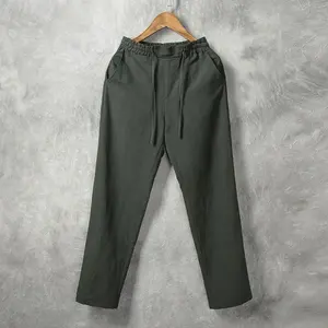 Pantalon cargo ample et décontracté pour homme en molleton épais, multi-poches, toile oversize, broderie, effet délavé, style hip-hop - Product Image 3
