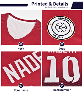 Maillot de football personnalisé en gros pour les clubs sportifs avec logo sur mesure, 100 % polyester - Product Image 6