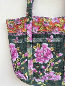 Sac fourre-tout matelassé léger de couleur unie, doublure en coton doux, style vintage, grande capacité, pour femme, toutes saisons, voyage - Product Image 4