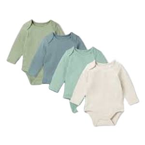 Combinaisons d'été unisexes pour bébé avec manches côtelées à volants et motif de lettres en tissu satiné - Product Image 6