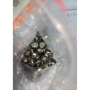 Pierre précieuse naturelle de pyrite faite à la main, ovale facettée, gravée motif amour, pour pendentif, bague, figurine, artisanat et fabrication de bijoux - Product Image 2