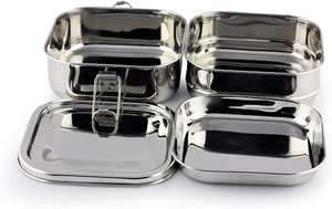 Compact Stainless Steel Rectangle <b>Lunch</b> <b>Box</b> Leakproof Bento <b>Box</b> 3 Compartments Dishwasher Safe Eco-Friendly Food Storage <b>Box</b> - Product Image 6