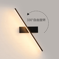 Lampe murale LED de chevet standard européenne, orientable, à angle réglable, éclairage LED intérieur, bande en aluminium, décoration murale pour hôtel