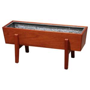 Jardinière élégante en teck au design moderne - Aqdus Saleem - Product Image 1