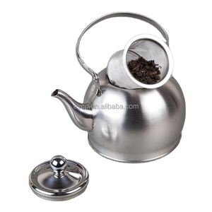 Royal-<b>Tea</b> 1.0 Qt. Stainless Steel <b>Tea</b> Kettle <b>Tea</b> Pot Teapot Water Kettle Camp Kettle With <b>Infuser</b> Basket and Folding Handle - Product Image 3
