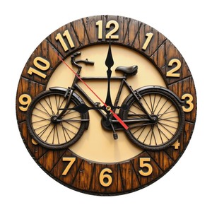Horloge murale steampunk artisanale en bois de sapin avec engrenages en laiton - Vente en gros - Product Image 4