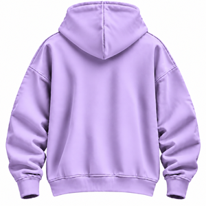 Sweat à capuche unisexe premium personnalisé en molleton 100 % coton 450 GSM avec poche kangourou et épaules tombantes, imprimé sur mesure, couleur lavande - Product Image 2