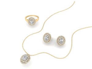 Parures de bijoux REYES Luxury en argent sterling 925, certifiées GRA, avec moissanite, colliers, bagues et boucles d'oreilles pour mariée, bijoux fins. - Product Image 6