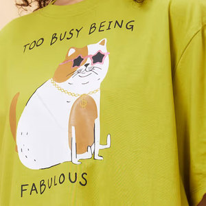 Fabricante de Camisetas Estampadas para Mujer, Camiseta Gráfica de Jersey Suave, Manga Corta, Diseño Personalizado, Venta al Por Mayor - Product Image 3