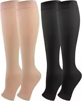 Chaussettes de compression hautes respirantes à blocs de couleur pour la course, le sport, le cyclisme et le quotidien - Product Image 6