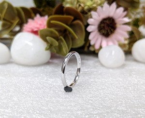 Solid 14K White Gold <b>Plain</b> Certified Wedding Band Minimalist Simple Classic Stackable Wedding Engagement <b>Ring</b> for Women - Product Image 4