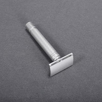 Rasoir de sécurité professionnel en acier inoxydable de haute qualité pour hommes, rasoir à double tranchant CNC, manche léger en alliage d'aluminium, 15g