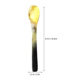 Espátula de Cuerno de Búfalo, Forma Irregular, Pulida, Imitación Antigua, Artículo Coleccionable, Duradera, Artesanía Natural, Ecológica, Hecha a Mano - Product Image 2