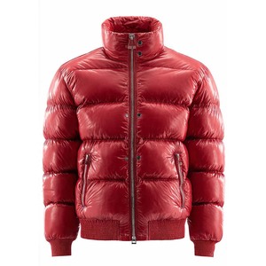 Wholesale Men's Beige Puffer <b>Jacket</b> Solid Color Windproof Winter Zipper Closure Stand Collar Regular Fit Casual Lightweight - Product Image 4