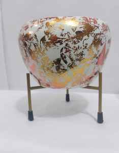 Maceta Moderna de Cerámica de Lujo de 6 Pulgadas con Soporte Metálico (Negro y Dorado, 6 Diseños Disponibles) - Product Image 4