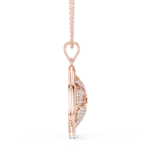 10K Rose Gold Lab Grown Diamond Luxury Diamond World <b>Map</b> Pendant Necklace in Rose Gold The World Is Yours Design - Product Image 2