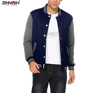 Chaquetas Varsity para Hombre con Logotipo Personalizado OEM, Mejor Precio, Venta Caliente, Chaqueta Varsity para Hombre con Mangas de Cuero de Dos Tonos y Bordado - Product Image 6