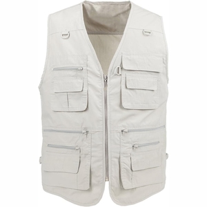 Factory Made Men's Working Vest Men's working vest <b>Plus</b> <b>size</b> multi pocket Windproof outdoor vest Quick dry breathable Eco-friend - Product Image 2
