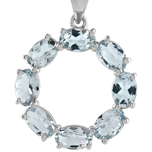 Colgante de Aguamarina en Plata de Ley 92.5 KLSP-50458 - Product Image 1