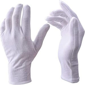 Gants en coton blancs longueur poignet, style uni, chauds, séchage rapide, respirants, multifonctionnels pour usage quotidien en hiver - Product Image 2